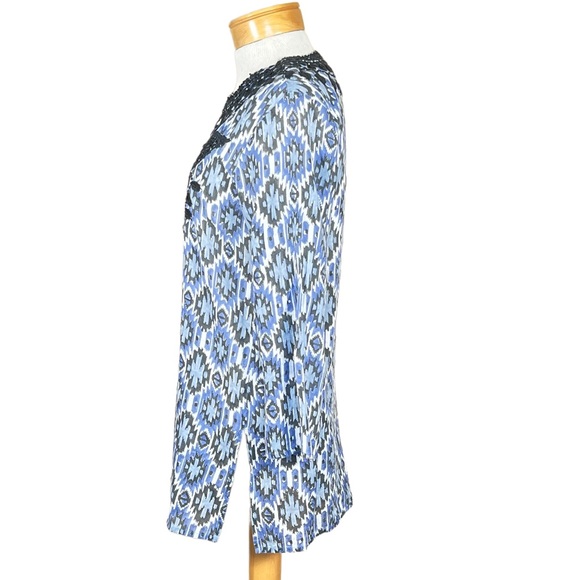Roberta Roller Rabbit Ikat Tunic With Embroidery & Beaded Accents XS To … - Picture 3 of 11
